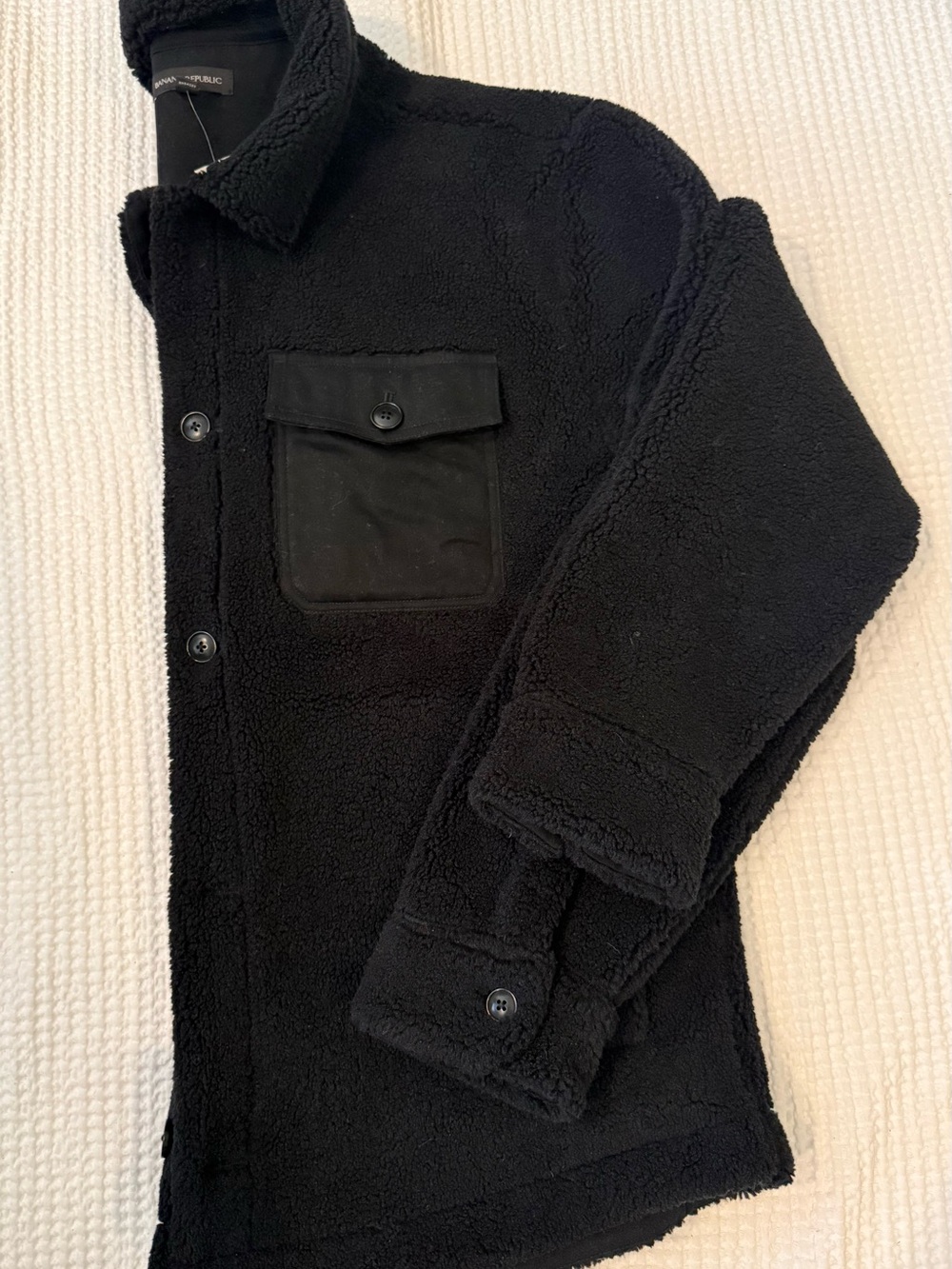 Banana Republic Black Sherpa Men’s Shirt Jacket